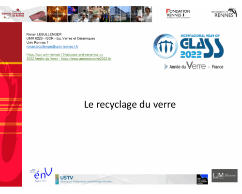 Le recyclage du verre – Ronan Lebullenger