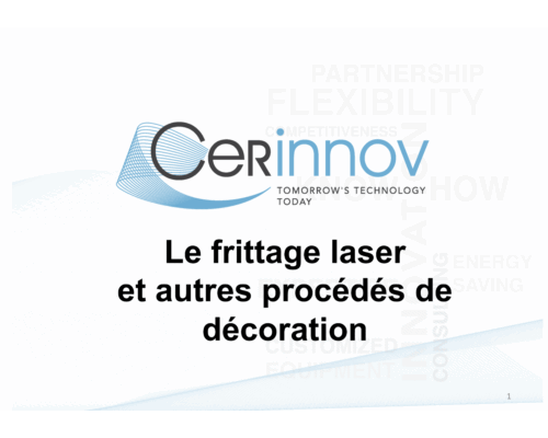 Le frittage laser et autres procédés de décoration – Q. Joly