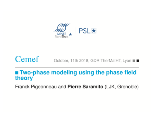 Implémentation des données thermodynamiques dans un modèle à champ de phase (approche de Cahn et Hilliard) – Franck Pigeonneau (CEMEF)