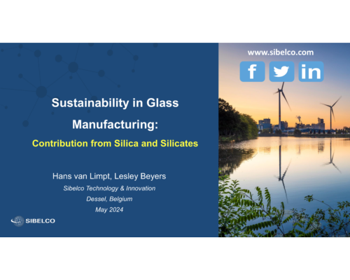 Sustainability in Glass Manufacturing: Contribution from Silica and Silicates – H. van Lipmt & L. Beyers