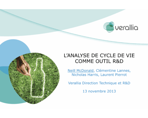 L’analyse de cycle de vie comme outil R&D