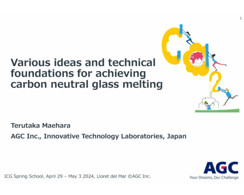 Various ideas and technical foundations for achieving carbon neutral glass melting – T. Maehara