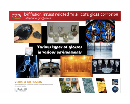 Diffusion issues related to silicate glass corrosion – S. Gin