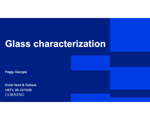 Caractérisation du verre – P. Georges