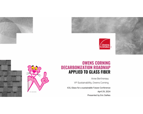 Owens Corning Decarbonization roadmap  applied to glass fiber – A. Berthereau / E. Dallies
