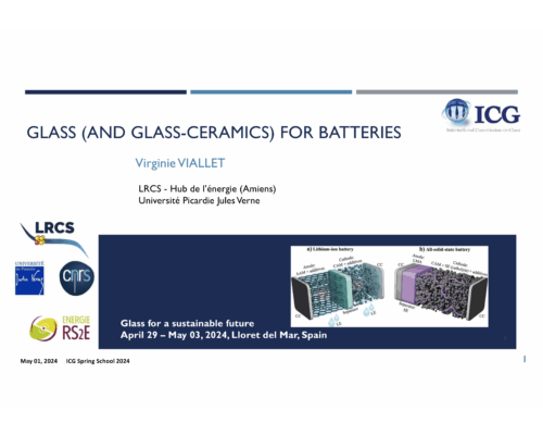 Glass (and glass-ceramics) for batteries – V. Viallet