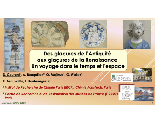Des glaçures de l’Antiquité aux glaçures de la Renaissance Un voyage dans le temps et l’espace – D. Caurant