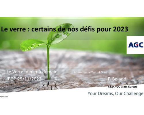 Le Verre: certains de nos défis pour 2023 – François Boland (AGC)