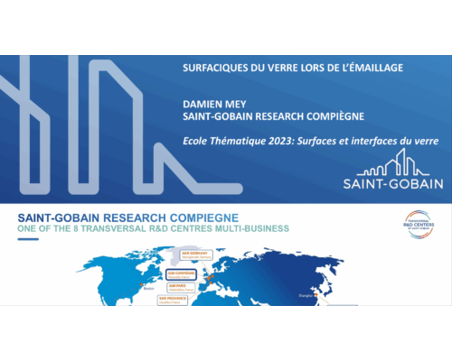 Enjeux et opportunités des modifications surfaciques du verre lors de l’émaillage – D. Mey