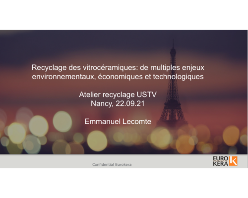 RECYCLAGE DES VITROCERAMIQUES – Emmanuel Lecomte (EUROKERA)