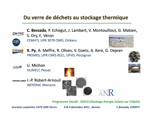 Du verre de déchets au stockage thermique – C. Bessada