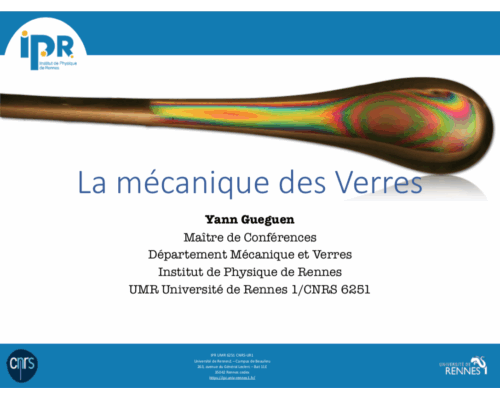 La mécanique des verres – Yann Guéguen