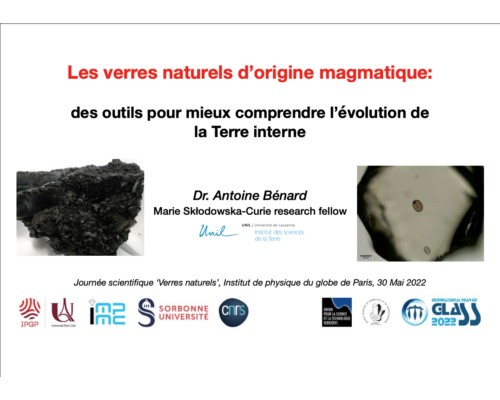 Les verres naturels d’origine magmatique: des outils pour mieux comprendre l’évolution de la Terre interne – A. Bénard