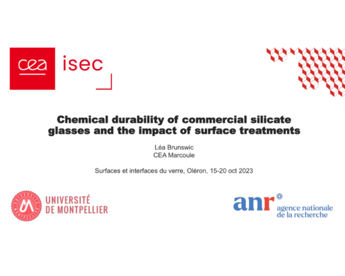 Chemical durability of commercial silicate glasses and the impact of surface treatments – L. Brunswic