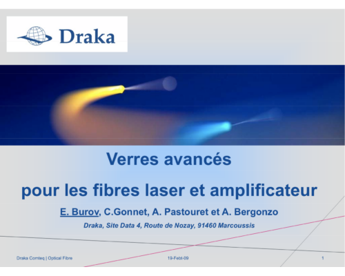 Verres avancés pour les fibres laser et amplificateur – E. Burov