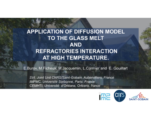 Application to diffusion model to the glass melt and refractories interaction at high-temperature – K. Burov