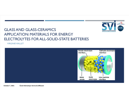 Glass and glass-ceramics application: Materials for energy electrolytes for all-solid-state batteries – V. Viallet