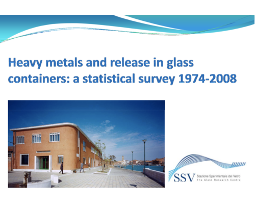 Heavy metals and release in glass containers: a statistical survey 1974-2008 – N. Favaro