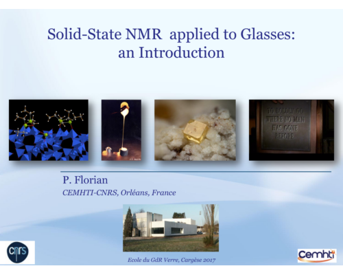 Solid-State NMR applied to Glasses: an Introduction – P. Florian