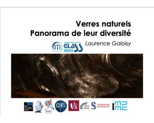 Verres naturels Panorama de leur diversité – L. Galoisy