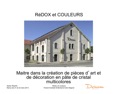 RéDOX et COULEURS – F. Humbert