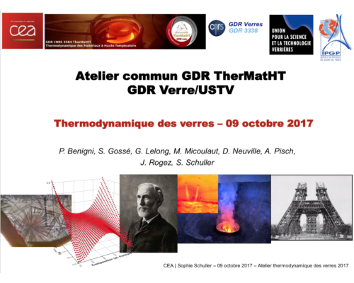Atelier commun GDR TherMatHT GDR Verre/USTV – S....GDR THERMATHT - USTV