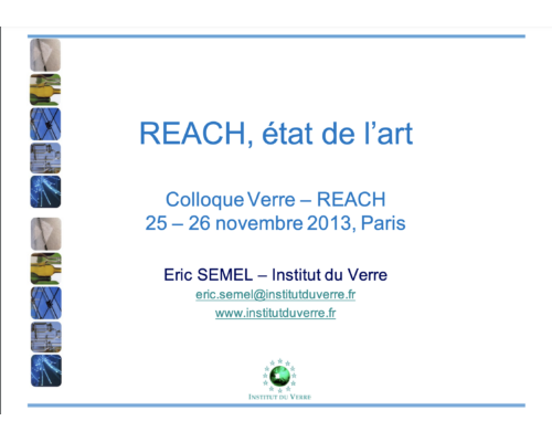 REACH, état de l’art – E. Semel