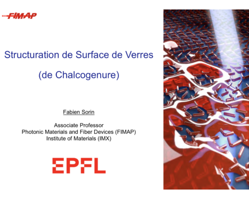 Structuration de Surface de Verres (de Chalcogenure) – F. Sorin