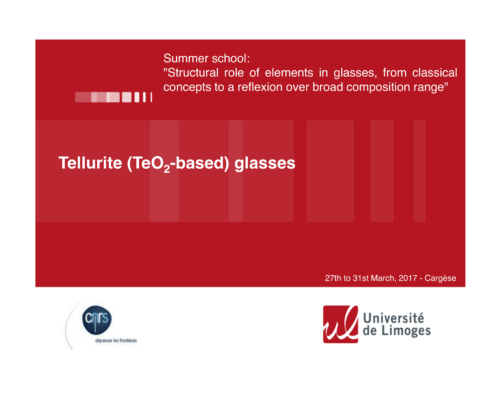 Tellurite (TeO2-based) glasses – Thomas