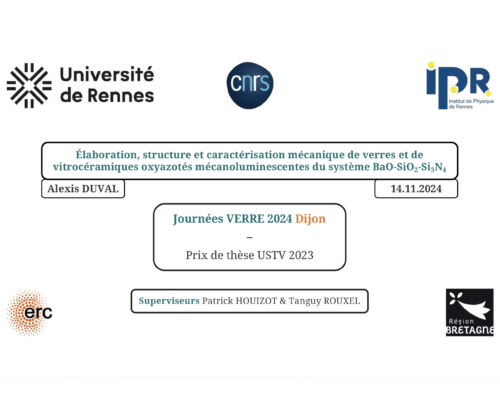 Élaboration, structure et caractérisation mécanique de verres et de vitrocéramiques oxyazotés mécanoluminescentes du système BaO-SiO2-Si3N4 – A. Duval