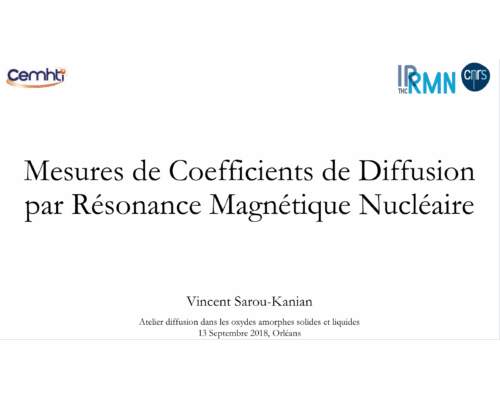 RMN à gradient de champ – Vincent Sarou-Kanian (CEMHTI)