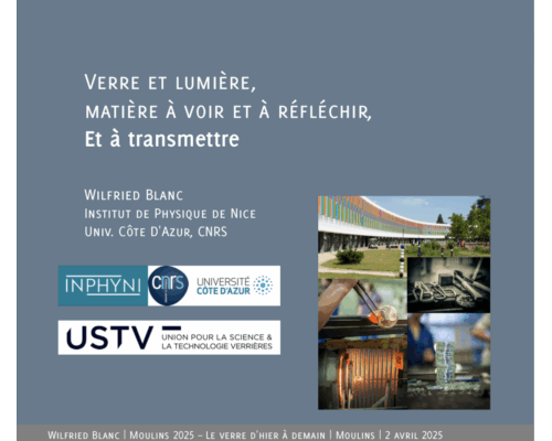 Verre et lumière, matière à voir et à réfléchir, et à transmettre – W. Blanc