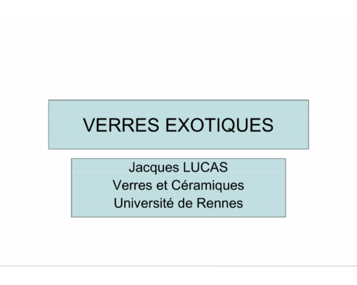 Verres exotiques – J. Lucas