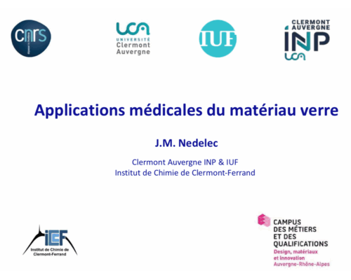 Applications médicales du matériau verre – J.M. Nedelec